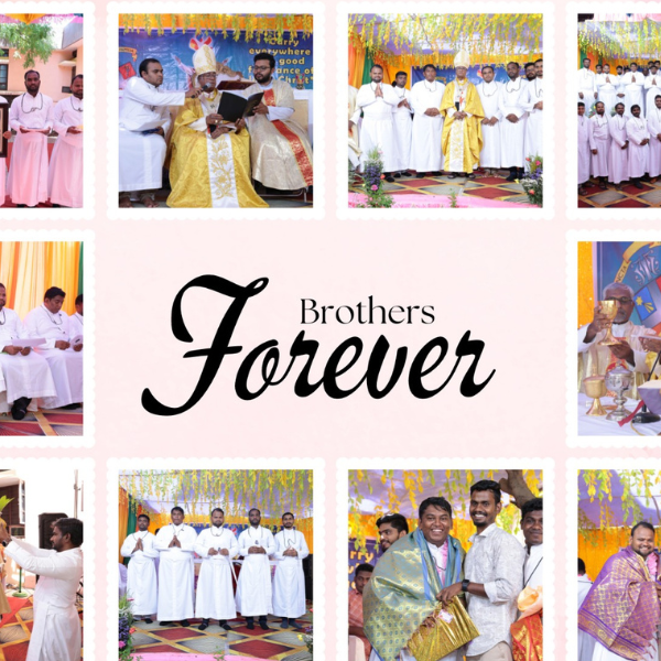 On May 1st, a heartfelt memorial event unfolded within the Community of Madurai, marking a significant milestone as Five Brothers of the Holy Family: Brothers Ashwin Pradhan, Joji Bulla, Sukanta Nayak, Rajesh Babu, and Tamil Selvan, committed to their Perpetual Profession