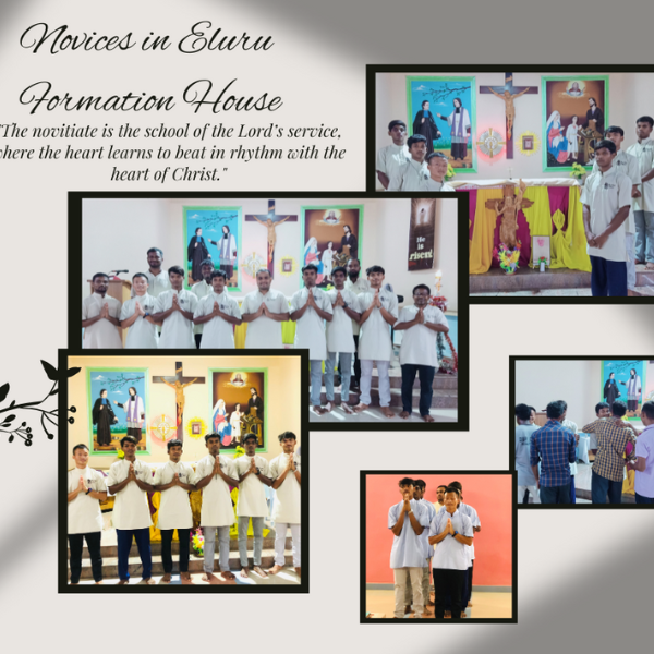 Tras un largo intervalo antes y después de la pandemia en la casa de formación de Eluru, seis postulantes ingresaron en el noviciado en una sencilla ceremonia en la comunidad de Eluru, presenciada por aspirantes, novicios y hermanos.