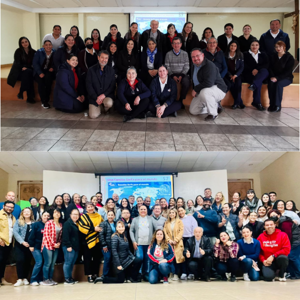 Sessioni di formazione con gli insegnanti del Colegio Familia de Tijuana. Collegamento alla rete delle Scuole Sa-Fa per il mondo.